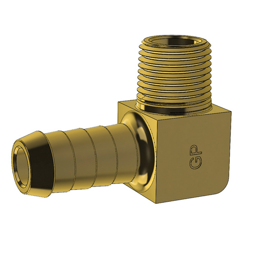 BARBED FITTINGS BRASS 90 DEGREE NPT THREAD Automotive & Industrial