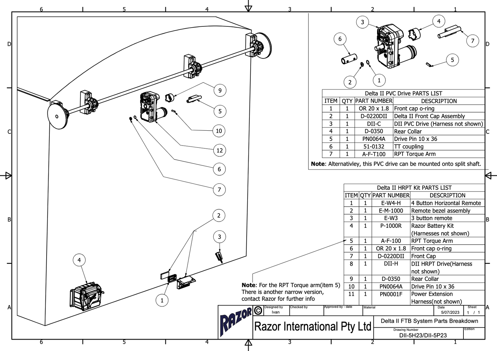 DELTA II FTB System - Front to back Tarp System (Internal Controller)