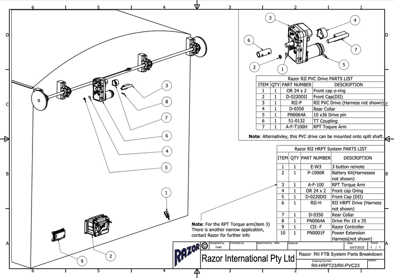 DELTA II FTB System - Front to back Tarp System (Internal Controller)