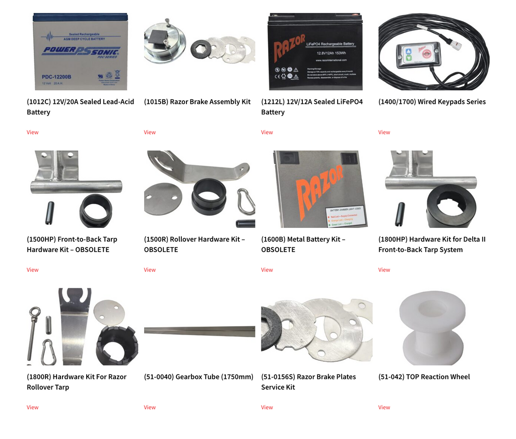 RAZOR SPARE PARTS - MORE COMING SOON