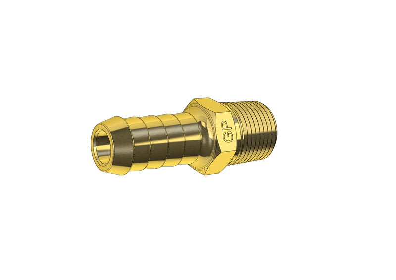 BARBED FITTINGS - BRASS STRAIGHT NPT THREAD